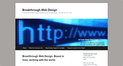 Desktop Screenshot of breakthroughwebdesign.com