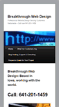 Mobile Screenshot of breakthroughwebdesign.com
