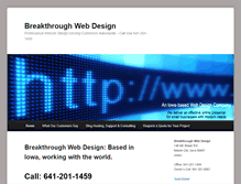 Tablet Screenshot of breakthroughwebdesign.com